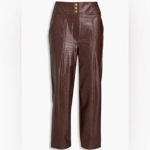 Veronica Beard Faux leather pants - brown